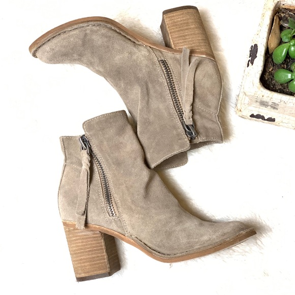 DV by Dolce Vita Shoes - Dolce Vita Slouchy Tassel  Suede Booties